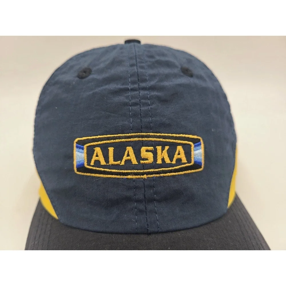 Vintage Alaska Arctic Circle Nylon Snapback Hat Cap Men Women Blue‎ Black Yellow